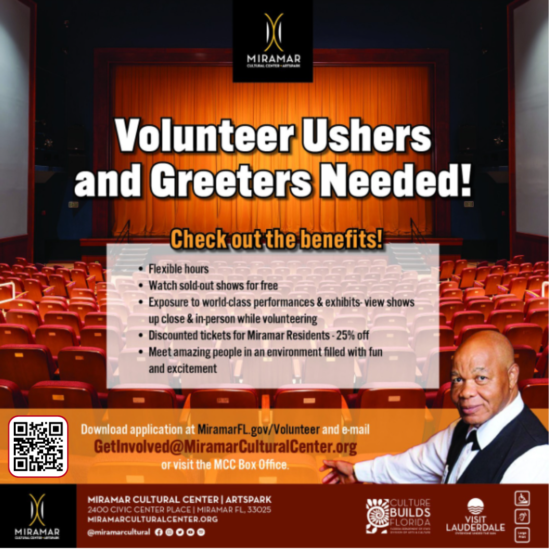 Flyer - volunteer ushers and greeters needed